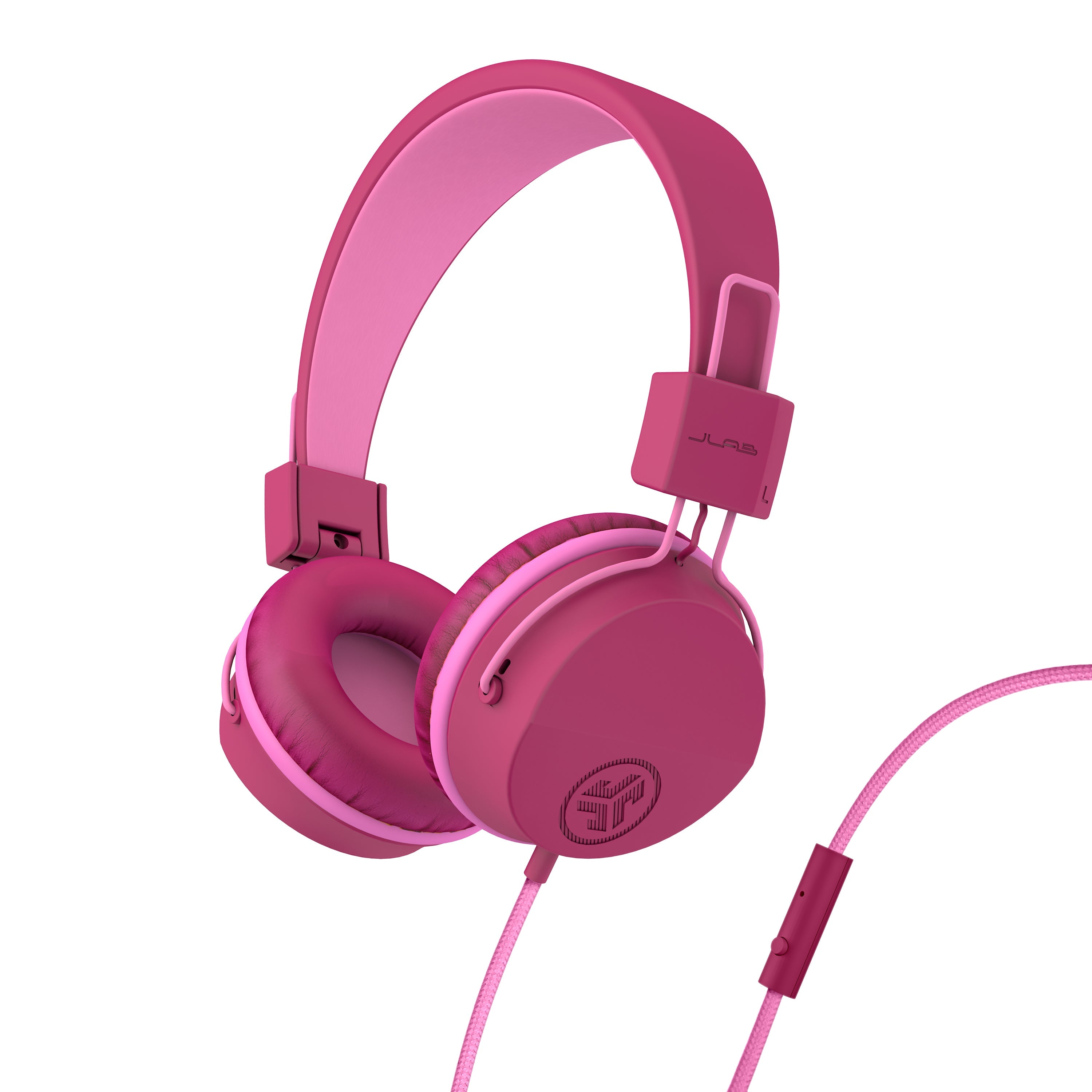 JBuddies Studio On-Ear Kids Wired Headphones Blue/Pink - Dark Pink