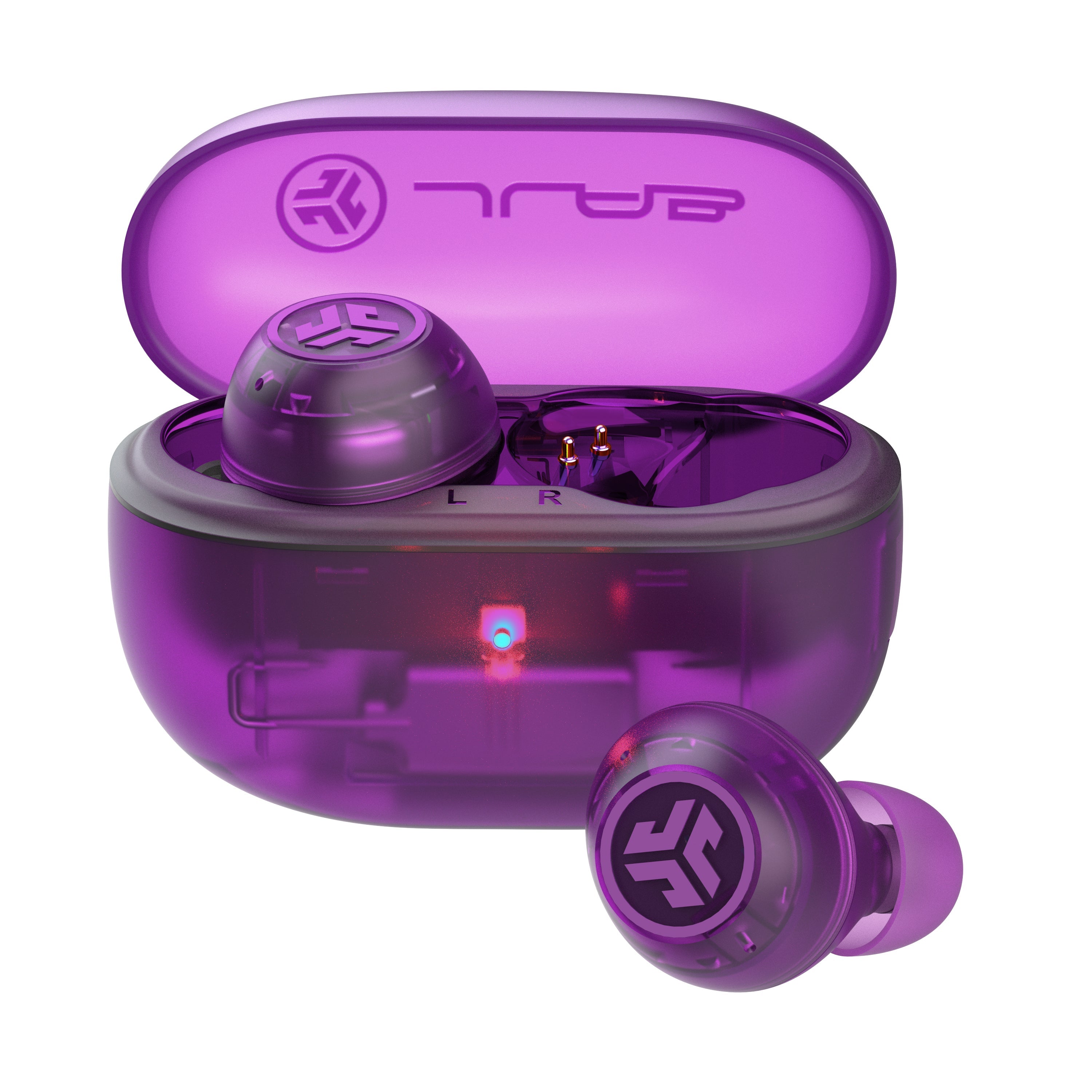 Go Pop ANC True Wireless Earbuds Transparent Teal - Transparent Purple