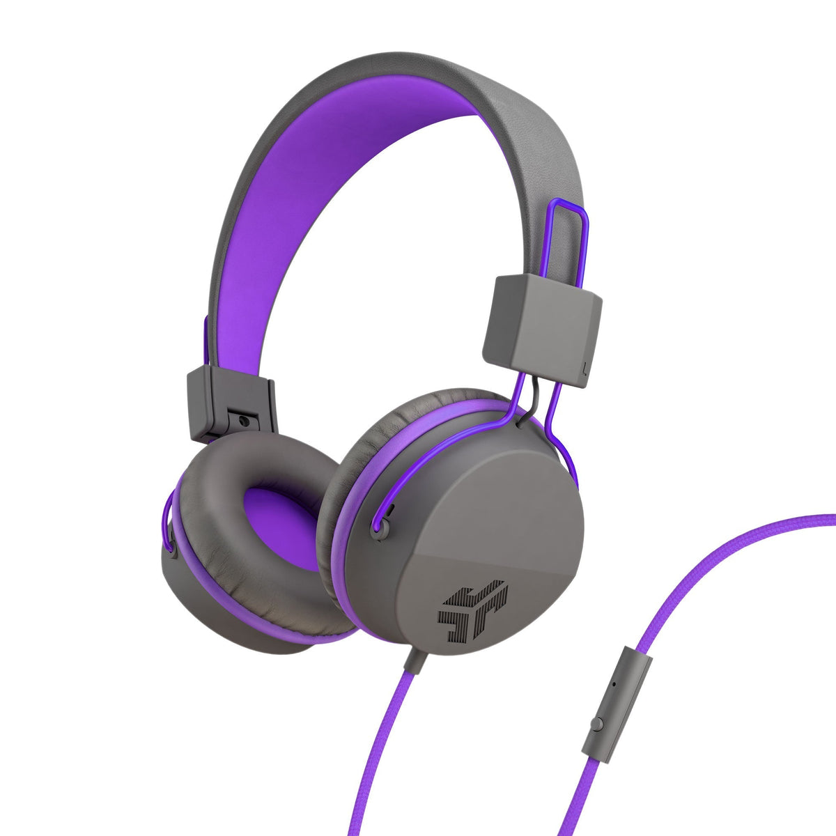 JBuddies Studio On-Ear Kids Wired Headphones Blue/Pink - Graphite/Violet